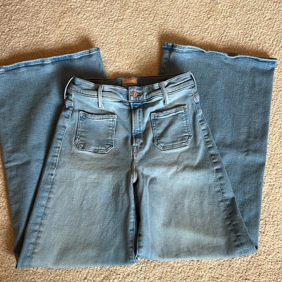 Mother Patch Pocket Undercover Sneak Wide Leg Jeans - Picture 9 of 9